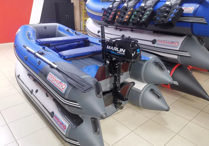 КОМПЛЕКТ ЛОДКА MISHIMO LITE 315 + МОТОР 5л.с в Владивостоке