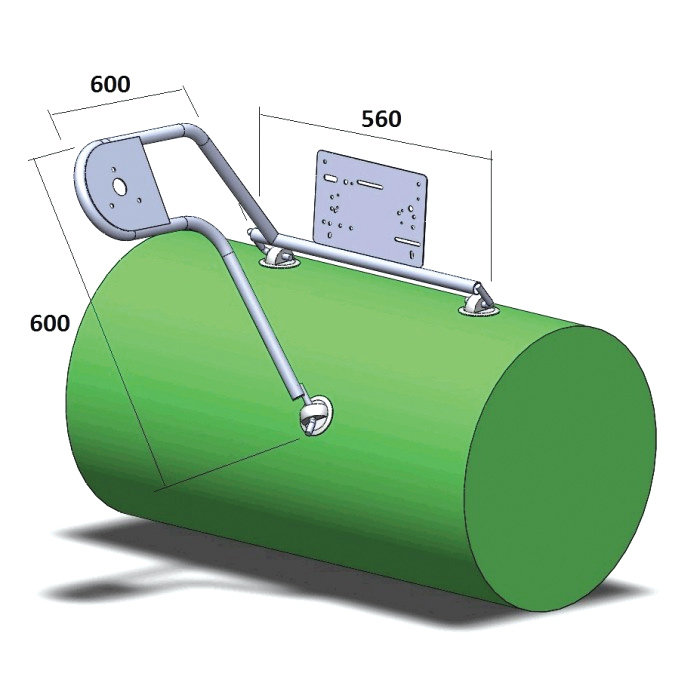 Стойка рулевая с креплением на баллон надувной лодки 25мм в Владивостоке