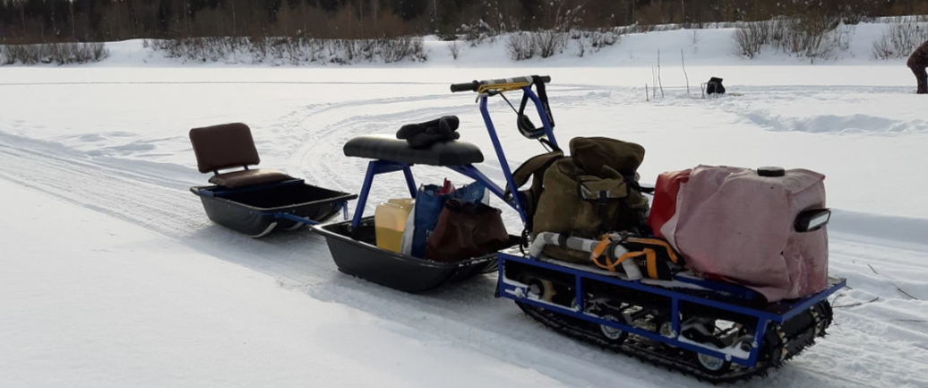Мотобуксировщик Альбатрос-L 6.5 с фарой в Владивостоке