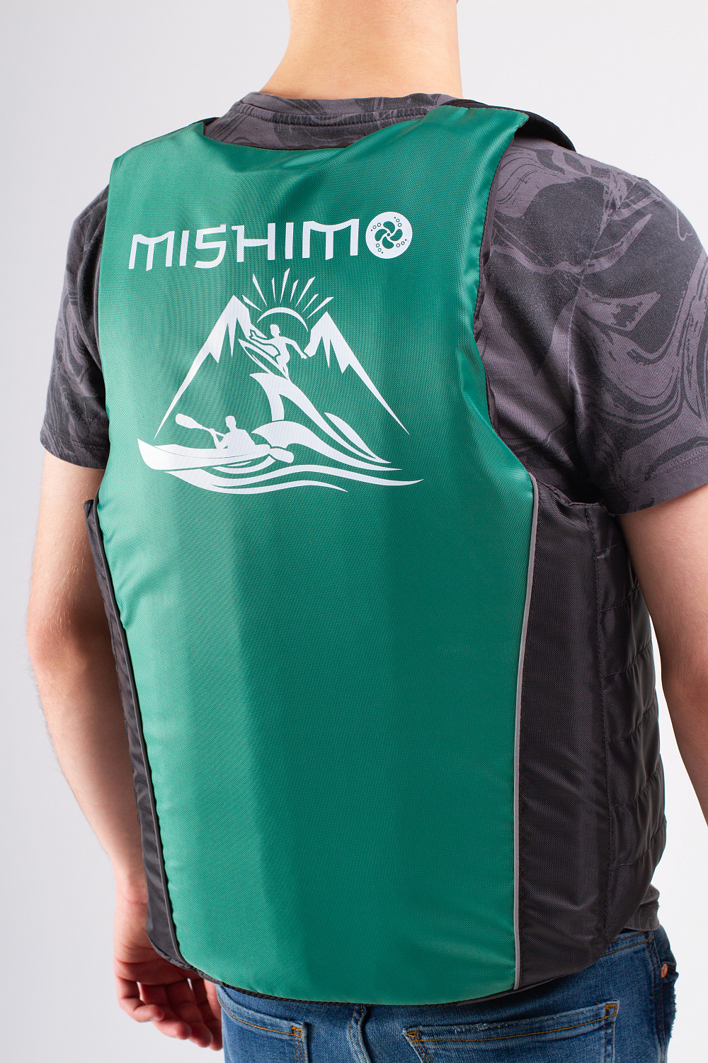 Жилет спасательный MISHIMO PRO Премиум качества Черно-зеленый в Владивостоке