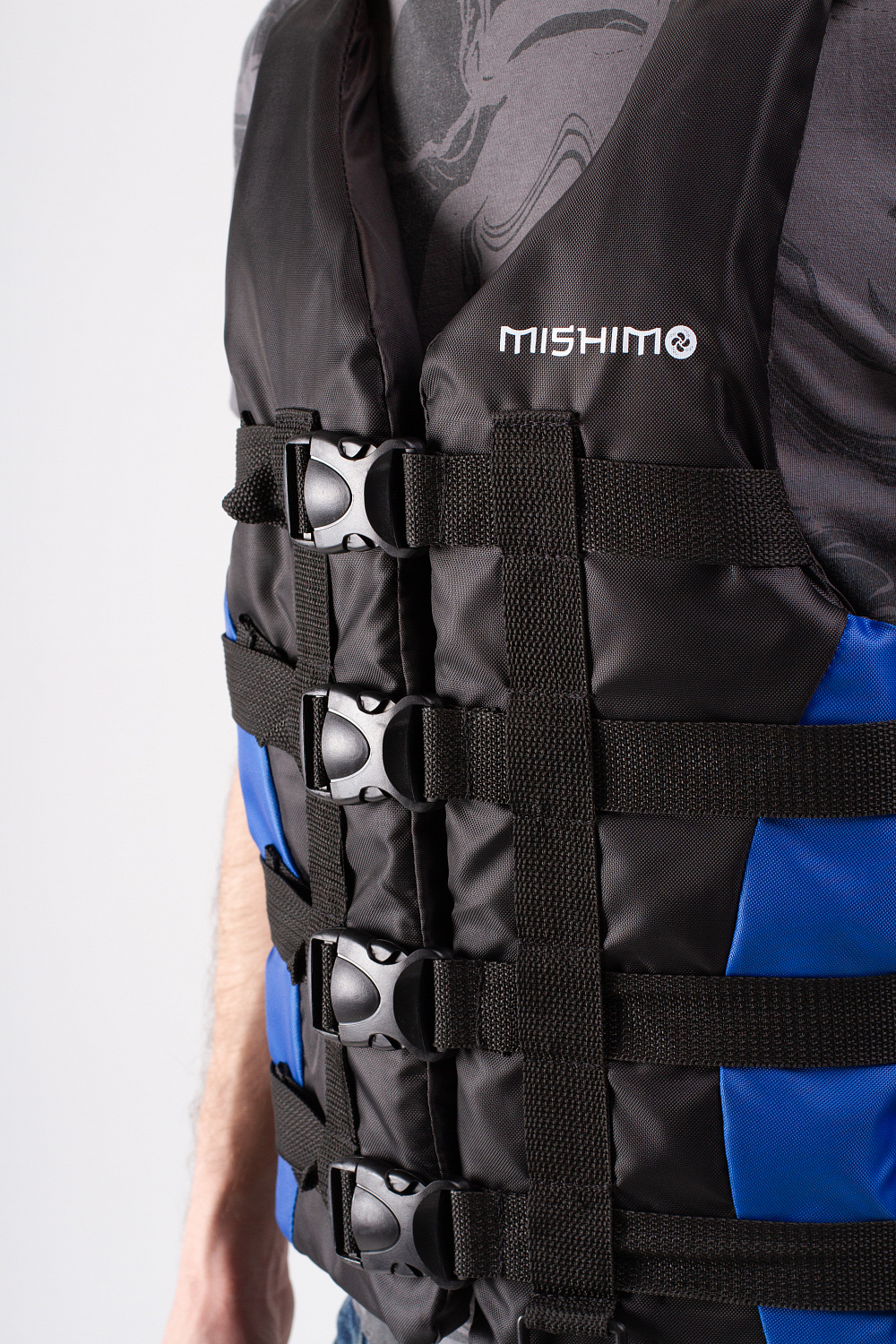 Жилет спасательный MISHIMO PRO Премиум качества Черно-синий в Владивостоке