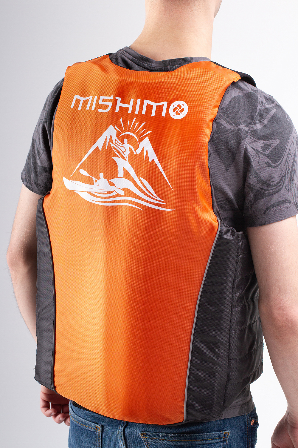 Жилет спасательный MISHIMO PRO Премиум качества Черно-оранжевый в Владивостоке